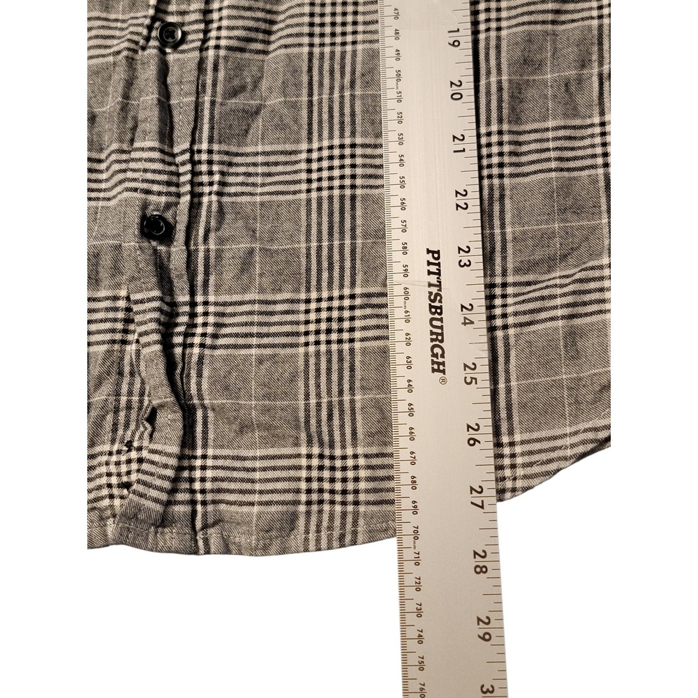 Goodfellow & Co Mens Gray‎ Plaid Button Down Shirt Long Sleeve Size L - Picture 5 of 7